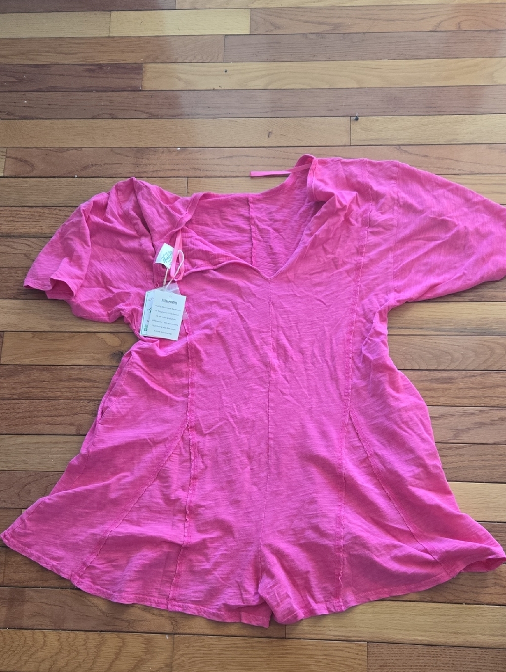 NWT Veryj Pink Shorts Romper S